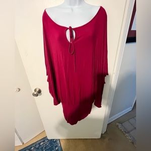 James and Joy-magenta-dolman sleeved , banded bottom-Size L